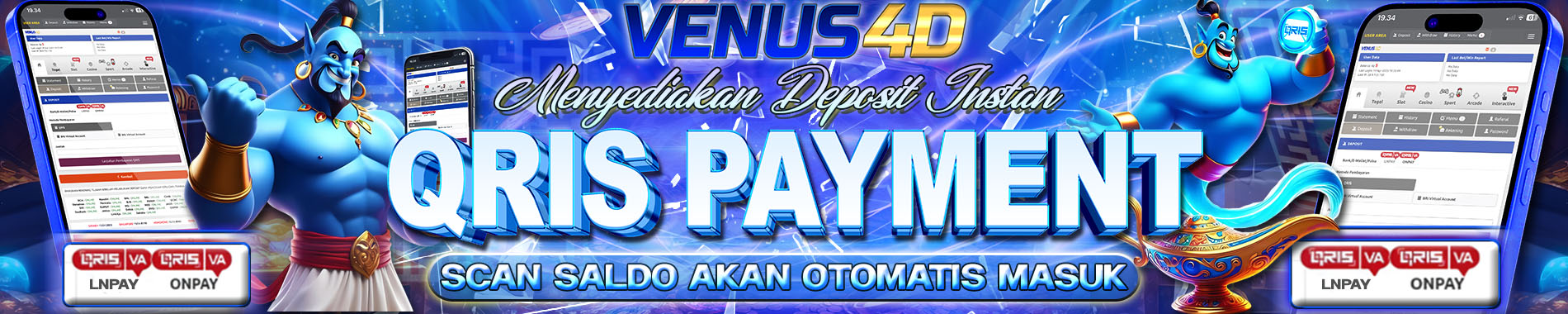 venus4d deposit cepat dengan onpay dan cnpay